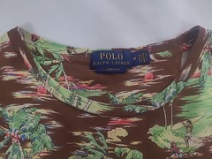 Polo Ralph Lauren Classic Fit M Hawaiian Beach Surfing Hula Girl Short Sleeve