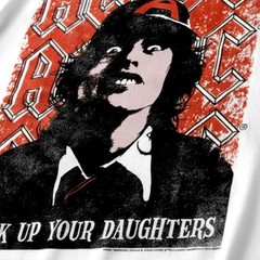 ACDC Angus Young Lock Up Your Daughters Men’s T Shirt FAthers Day Rock Dad