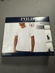 Polo Ralph Lauren NSCNP3 Mens XL Slim Fit 100% Cotton Crew T-Shirt – 3 Pack
