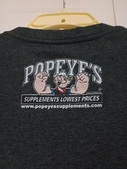 PVL Gold Popeyes Supplements T Shirt Size Medium
