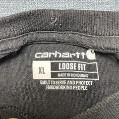 Carhartt Shirt Mens XL Black Graphic Rib Knit Loose Fit Heavyweight Crew Neck