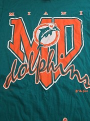 VTG Miami Dolphins Shirt Medium Green NFL Football Graphic Print 90s New NWT