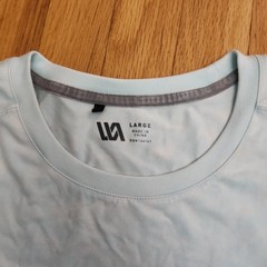 VRST Mens Essential Short Sleeve Pocket Tee: Sz Large, Lt Blue & White Tie-Dye