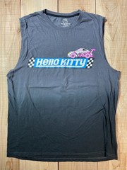 Hello Kitty Tokyo Speed Racing Tank Top XL Gray Sanrio Graphic Tee