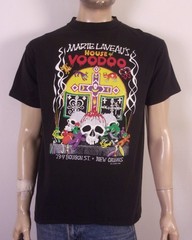 vintage 80s Fashion Victim T-Shirt Marie Laveu’s House of Voodoo single stitch L