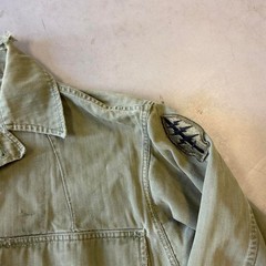 Vintage 50s 13 Star Button HBT Shirt Herringbone with Patch