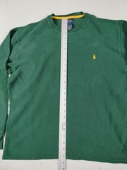 Polo Ralph Lauren Shirt Mens XL Green Waffle Knit Thermal Long Sleeve Pony Logo