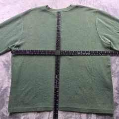 L.L. Bean Henley Shirt XL Green Mens Regular Fit Cotton Waffle Thermal Outdoor