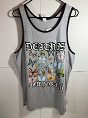 Unbranded Mens Medium Sleeveless Graphic Print Textured Fabric