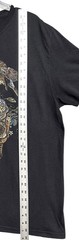 Vintage Skull Bird Flowers Mens Black Graphic T Shirt Size L (SEE PHOTOS) EUC