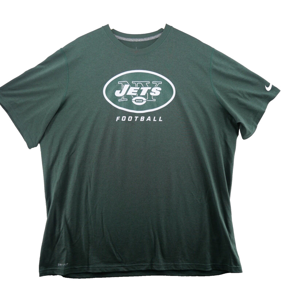 NFL On Field Nike Dri-Fit NY Jets Men’s Size 2XL Solid Green Crew-Neck T-Shirt