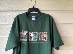 Tultex men Dark Green Preshrunk Cotton CANADA RADIUM HOT SPRINGS T Shirt size XL