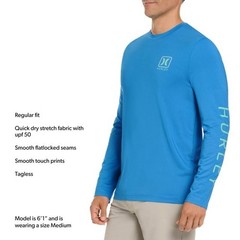 Hurley Men’s Sunny Side Hybrid Stretch UV T-Shirt Size XXL Blue
