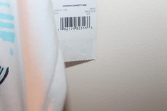 Corona Mens T Shirt M White Tank Crown Beach Sunset Contrast Trim Weekend NWT