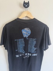 1987 Deep Purple The House Of Blue Light Tour 80s Faded Black Vintage T-Shirt Lg