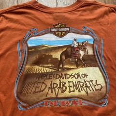 Harley Davidson Dubai UAE Bad To The Chrome Rare Orange XL
