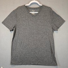 Apt 9 Tee Mens Large Premier Flex Gray Heathered Slim Fit V-Neck Sleep Shirt