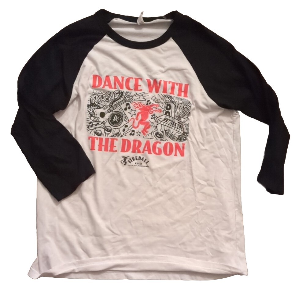 Fireball Whiskey Dance With The Dragon Limited Baseball Jersey Size L, Large