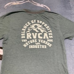 Vintage RVCA Ridge SS Dye T Shirt Mens Large Olive Green Crew Neck Summer Tee