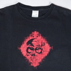Vintage Y2K Nike 6.0 T-Shirt Men L Black Red Skull Gray Tag Skate Tee Rare