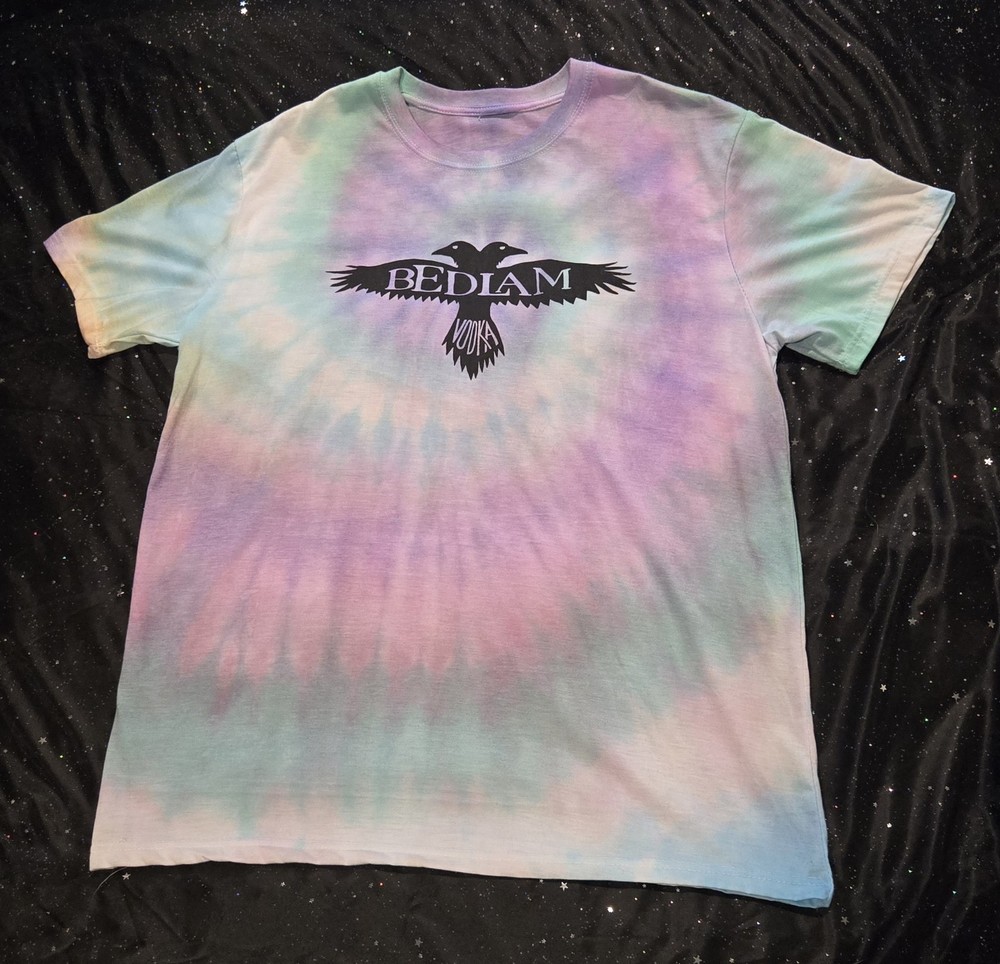 Bedlam Vodka Tie Dye Shirt Mens XL Hand Dyed Liquor Promo Graphic Tee