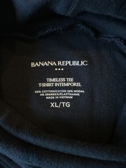 Banana Republic Shirt Mens XL White Timeless Turtleneck Long Sleeve Tee Stretch
