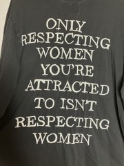 CHNGE Organic Cotton Long Sleeve T-Shirt Mens XL Black Embroidered Respect Women