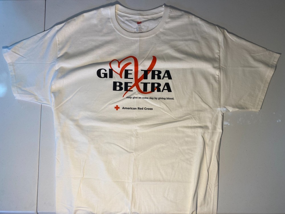 American Red Cross Give Extra Be Extra XL T-Shirt – Blood Donor Shirt