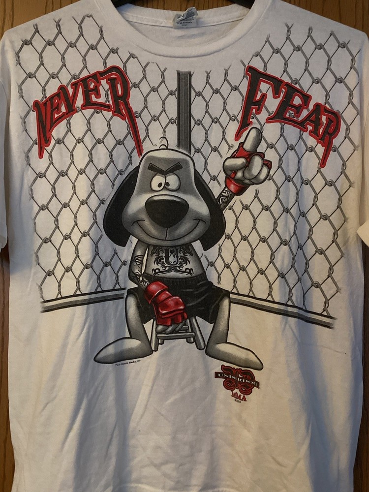 Underdog – “Never Fear” – White Shirt – MMA Series – L- Delta Pro