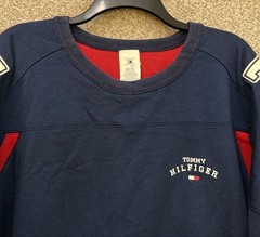 Vintage 90s Tommy Hilfiger Mens Size 2XL Reversible Jersey T-Shirt #85 Blue Red