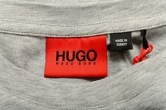 Hugo Boss Men’s “Doguh” Gray Logo Print Short Sleeve T-Shirt US 2XL IT 56