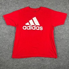 Adidas T-Shirt Mens XL Red Graphic Logo The Go-To Tee Short Sleeve Athletic