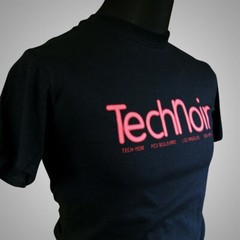 TechNoir T Shirt Retro Movie Horror Terminator Night Club Black