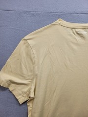 J. Crew Men Shirt L Yellow Crew Neck Short Sleeve Flat Front Breathable Pullover