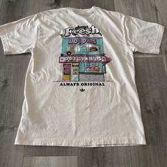 Men’s Adidas Classic Vintage “Always Fresh” Graphic Print T-Shirt Ivory White S