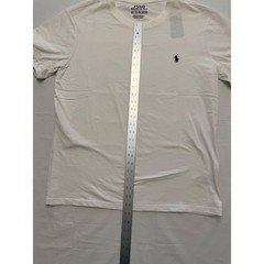 Polo Ralph Lauren White Cotton Crew Neck T-Shirt XXL Tailored Fit New With Tags