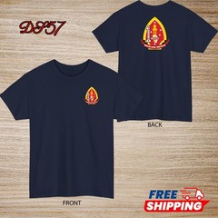 1st Battalion 2nd Marine Regiment USMC T-Shirt Logo S to 5XL Made In USA