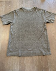 Claiborne Men’s Ribbed Moss Gray T-Shirt Medium