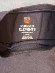 Rugged Elements Durable Utility Mens Size Large Long Sleeve Shirt Gray and Red