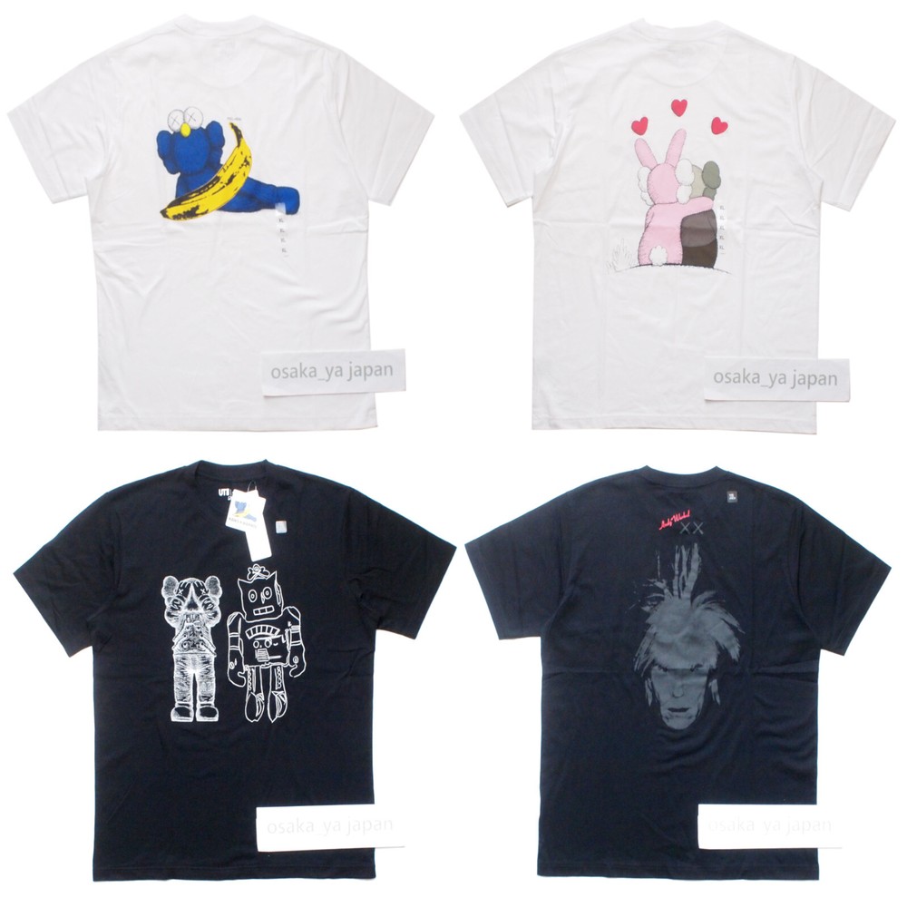 KAWS ＋ WARHOL UNIQLO Collaboration T-shirts UNISEX JAPAN NEW XS-4XL