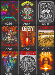 Lot of 3 Mens Rock Band Graphic T-Shirts Music Tee Bundle Concert Tour Shirts