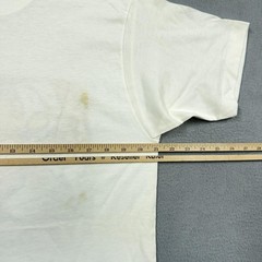 Vintage Fruit Of The Loom Shirt Mens Medium White Tiger Eye On Survival Tee 90s