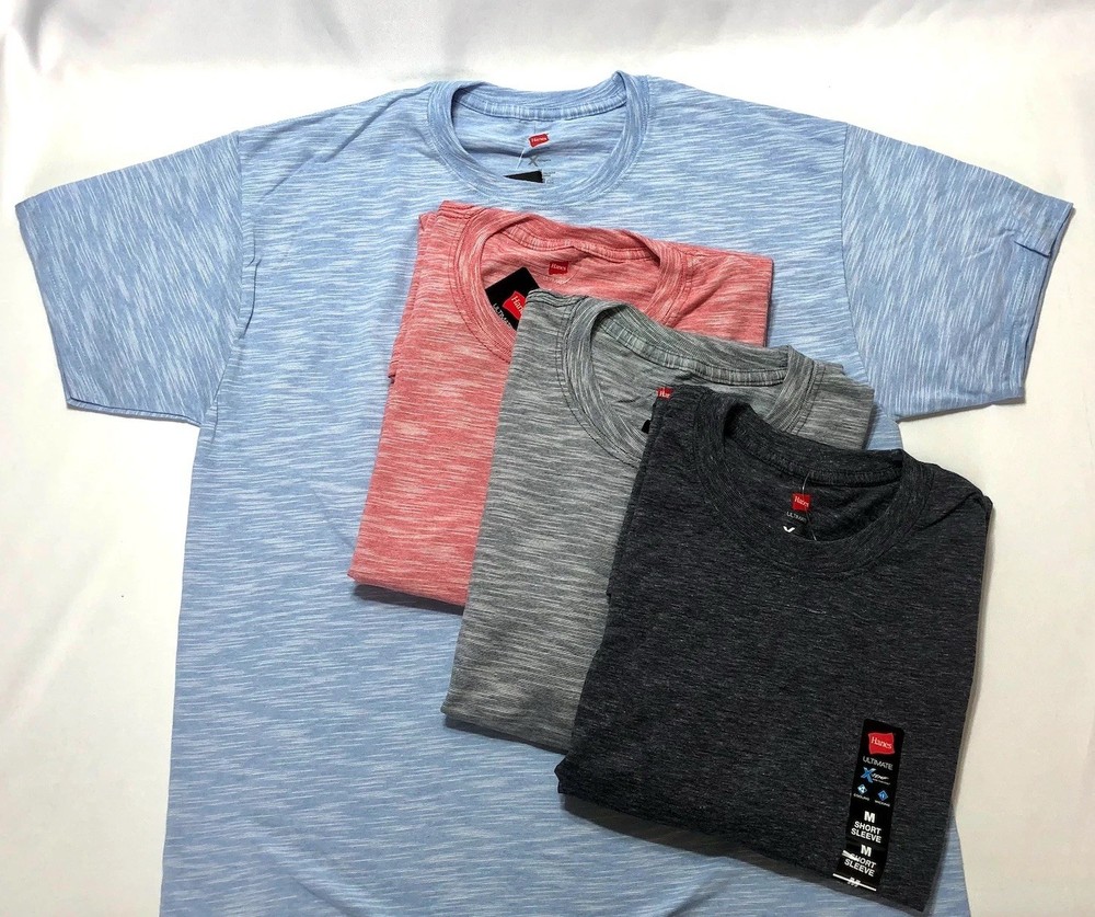 Hanes Ultimate X-Temp T-Shirts M Slate Pe Heather Gray New Sealed