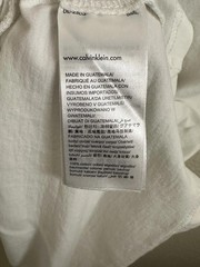 Calvin Klein CK Logo Graphic T Shirt Men’s XL White Relaxed Fit Cotton Crew Neck