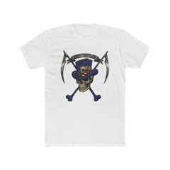 Red, White and Blue Top Hat Skull Crossed Scythes T-Shirt | Classic Chaos Tee