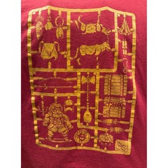 Dungeons & Dragons T-Shirt Mens XL Red Gold Dwarf Sprue Kit Graphic Tee D&D RPG