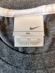 Vintage Y2K Nike Mini Swoosh T-Shirt Mens XL Heather Gray Embroidered Silver Tag