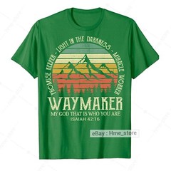 Waymaker Promise Keeper Miracle Christian T-Shirt Bible Prayer Faith Mountain