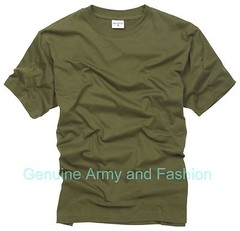 Army T Shirt US Combat Military Tactical Style Cadet Short Sleeve Gym Top Olive