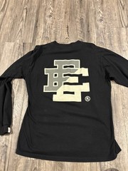 Eric Emanuel Split Black Tee L grey and white
